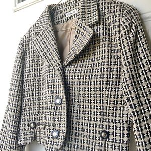 Doncaster 100% Silk Woven Button Up Blazer Coat